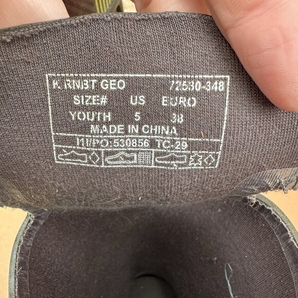 Bogs Rain Boot Green Geo Waterproof Rubber Neoprene Boots Youth Size 5 72530 - Picture 7 of 7